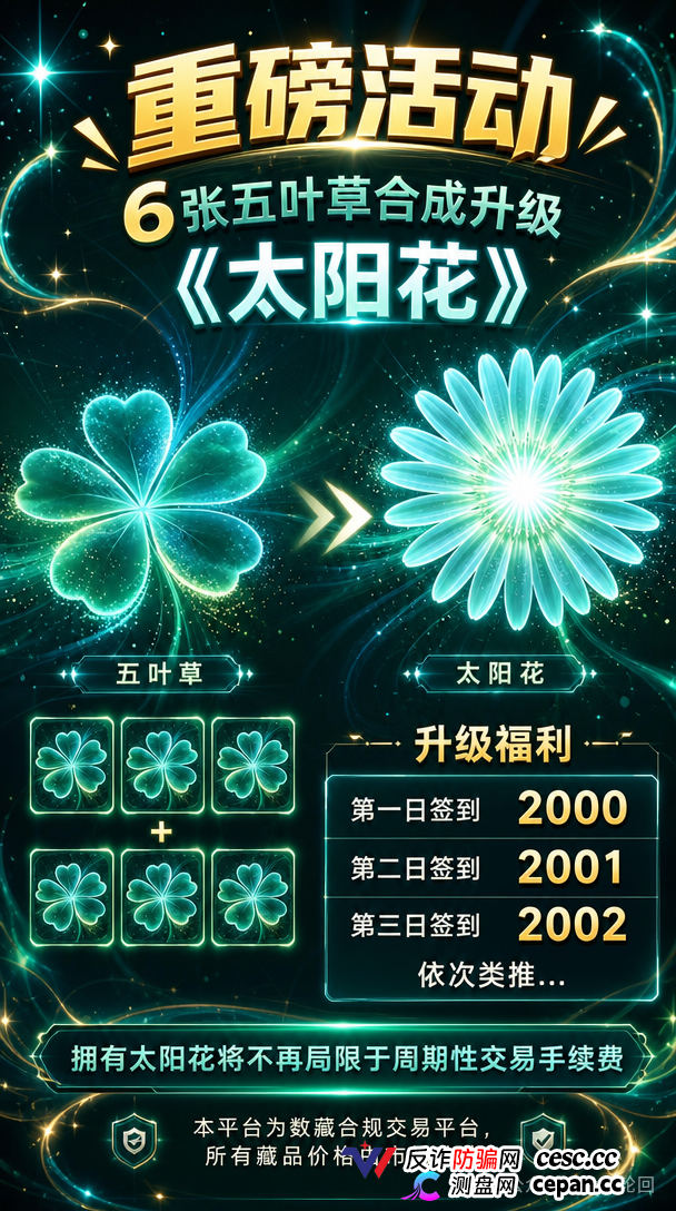 10000元买张“五叶草”图片,签到就能赚积分?绿色空间的“数字藏品”,卖的是你的本金(1) 10000元买张“五叶草”图片,签到就能赚积分?绿色空间的“数字藏品”,卖的是你的本金(1)