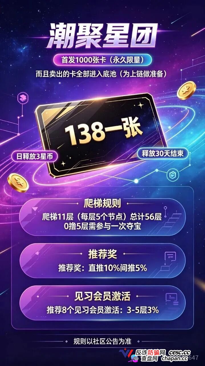 潮聚星团上线30天连改3次规则，首发1000卡底池见底，疯狂拉人头填坑，崩盘倒